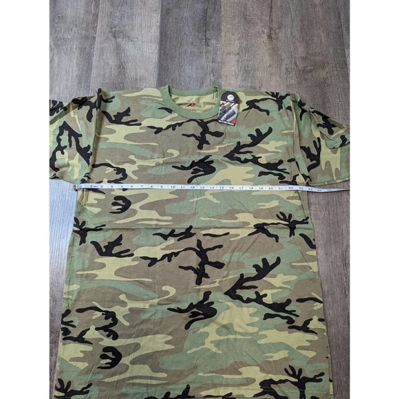 NWT Rothco Woodland Camo Short Sleeve T Shirt Size 2XL Men's Green Pullover - Picture 8 of 8